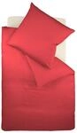 Fleuresse Colours Bettw&auml;sche, Uni-Mako-Satin, rot, 135 x 200 cm