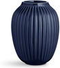 Kähler Vase H25.5 cm Hammershøi dänisches Design für Blumen Handarbeit, blau