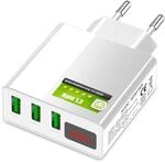 Eaxus&reg; USB Ladeger&auml;t 3A - 3 Port Handy Netzteil mit LED-Display &