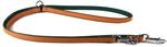 Das Lederband Hunde F&uuml;hrleine Firenze orange/Forest 200 cm / 18 mm