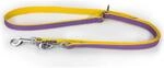 Das Lederband Hunde F&uuml;hrleine Firenze Lilac/Sunshine 200 cm / 18 mm, Lila/Gelb