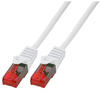 BIGtec LAN Kabel 0,15m Netzwerkkabel Ethernet Internet Patchkabel CAT.6 weiß Gigabit