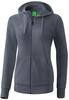 Erima Damen Basic Hooded Sweatshirt Jacke, Slate Grey, 46 EU