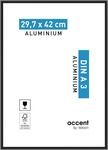 accent by nielsen Aluminium Bilderrahmen Accent, 29,7 x 42 cm (A3), Schwarz