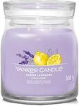 Yankee Candle Signature Duftkerze | Lemon Lavendel Medium Jar Candle with Double