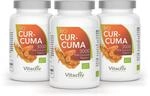 VITACTIV Kurkuma Kapseln Bio Curcuma 3000 mit Curcumin & Piperin, 3er Pack 