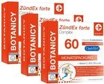 BOTANICY Z&uuml;ndEx forte Complex, MSM mit OptiMSM, 3er Pack, 180 Kapseln | Vierstufig