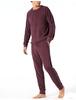Schiesser Herren Schlafanzug lang Pyjamaset, Burgund 516 (Rot), 50