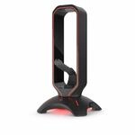 Genesis Vanad 500 RGB Kopfh&ouml;rerst&auml;nder mit Mouse Bungee, USB-Hub, Schwarz 