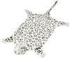 vidaXL Leopardenfell Teppich 139 cm Weiß Plüsch Bettvorleger Fellteppich Deko