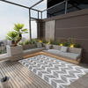 vidaXL Outdoor Teppich Doppellagiges Jacquard-Muster Balkon Terrasse Garten