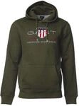 Gant Herren Reg Archive Shield Hoodie Kapuzenpullover, Juniper Green, XXL EU