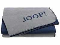 JOOP! Plaid Uni-Doubleface | Silber-Navy - 150 x 200