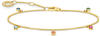 Thomas Sabo Armband farbige Steine gold, 925 Sterlingsilber, 16-19 cm Länge