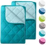 wometo 2er Set Microfaser Sommer Steppbett 155x220 Oeko-TEX t&uuml;rkis 95&deg;