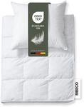 RIBECO GERMANY Daunenbettdecke Johanna 155x220 cm & Kopfkissen 80x80 cm Set 