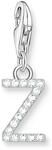 THOMAS SABO Charm-Anh&auml;nger Buchstabe Z mit wei&szlig;en Steinen Silber 925...