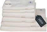SCH&Ouml;NER WOHNEN Frottee Handt&uuml;cher Set Wei&szlig; 6teilig - 100% Baumwolle -...