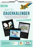 folia 23601 - Dauerkalender, Bastelkalender, mit Spiralbindung, DIN A4, schwarz,