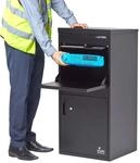 Smart Parcel Box Paketbox XXL - Paketbriefkasten wetterfest, schwarz |...