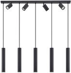 Lindby Pendelleuchte Sanad (Modern) in Schwarz aus Metall (9 flammig, GU10) -