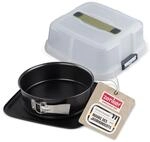 Zenker Bake, Click & Go 24er Springform mit Haube &ndash; ⌀ 24 x 8 cm &ndash; Backform mit