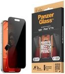 Panzer Glass Privacy Displayschutz iPhone 15 Pro | Ultra-Wide Fit m. EasyAligner