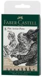 Faber-Castell 167158 - Tuschestift Pitt Artist Pen, Farbe 199, schwarz, XXS, S, F, M,