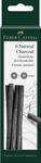 FABER-CASTELL 129398 - Zeichenkohle Pitt nat&uuml;rlich, 6 St&uuml;ck, 6-11 mm