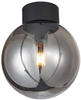 BRILLIANT Lampe Astro Deckenleuchte 25cm schwarz/rauchglas | 1x A60, E27, 60W,