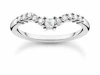 THOMAS SABO Damen Ring mit weißen Steinen Silber 925 Sterlingsilber TR2398-051-14