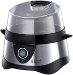 Russell Hobbs Eierkocher, Edelstahl und Schwarz, 365 W, 7 Eier, 14048-56