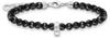 Thomas Sabo Charm-Armband mit schwarzen Onyx-Beads 925 Sterlingsilber A2097-130-11