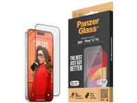 PanzerGlass - Screen Protector iPhone 15 Pro - Ultra-Wide Fit w. EasyAligner