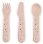 Done by Deer Foodie Baby und Kinderbesteck Set Happy dots Rosa - abgerundete...