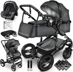KIDUKU&reg; 3 in 1 Kinderwagen Komplettset | Kombikinderwagen Set inkl. Babywanne &