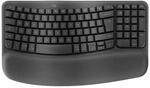 Logitech Wave Keys kabellose ergonomische Tastatur - Grafit, US QWERTY-Layout