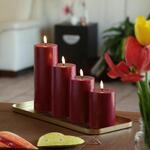 MARELIDA LED Kerzen Deluxe Homeart 4er Set LED Echtwachskerzen mit...
