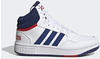 adidas Hoops Mid Shoes Sneaker, FTWR White/Victory Blue/Better Scarlet, 36 2/3 EU