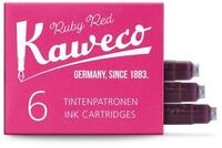 Kaweco Tintenpatronen im 6er-Pack Rubinrot Ruby Red I hochwertige Premium Tinte f&uuml;r