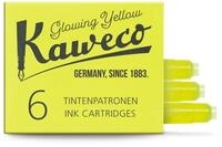 Kaweco Tintenpatronen im 6er-Pack Glowing Yellow Gelb I hochwertige Premium Tinte