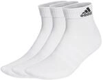 adidas Unisex Kinder Cushioned Sportswear Ankle Socks 3 Pairs, White / Black, 7-8