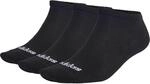 adidas Unisex Kinder Thin Linear Low-Cut Socks 3 Pairs, Black/White, 7-8 Years