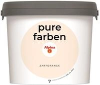 Alpina pure farben Wandfarbe Zartorange &ndash; atmungsaktive Innenfarbe &ndash; 2,5 L