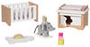 goki 51500 - Puppenmöbel Style, Babyzimmer - Kinderzimmerausstattung für das