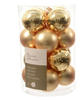Kaemingk Weihnachtskugeln Mini 3,5cm Glas glanz/matt 16 Stück gold