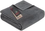 Ibena Porto Knieschoner 100x150 cm - Kinderdecke dunkelgrau aus...