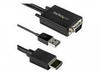StarTech.com VGA auf HDMI Adapter ( 2m Adapterkabel, mit USB-Audio, 1080p,