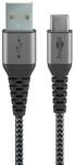 goobay 49297 USB-C Kabel &ndash; Extra Robustes Premium Textilkabel mit...