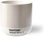 Pantone doppelwandiger Porzellan-Thermobecher Cortado, ohne Henkel, 190ml, Warm Gray